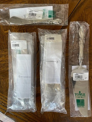 Towle “Queen Elizabeth I” Sterling Silver Flatware – New in Original Packaging