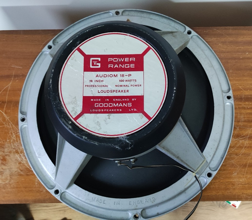 Goodman's Audiom 18-P * 18" Bass or Guitar Speaker Driver * Vintage 1975 * 15Ohm - Picture 9 of 18
