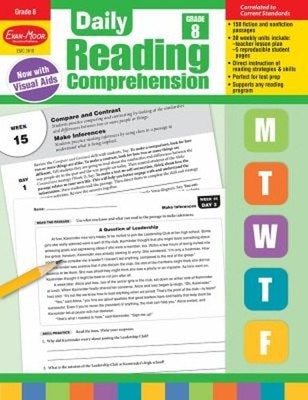 Daily Reading Comprehension, Grade 8 Paperback Evan-Moor Educatio