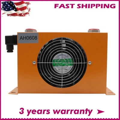 New Hydraulic Air Cooler AH0608T-CA Air-cooled Oil Radiator DC12V 1.8KW 60L/min - Image 1 of 4