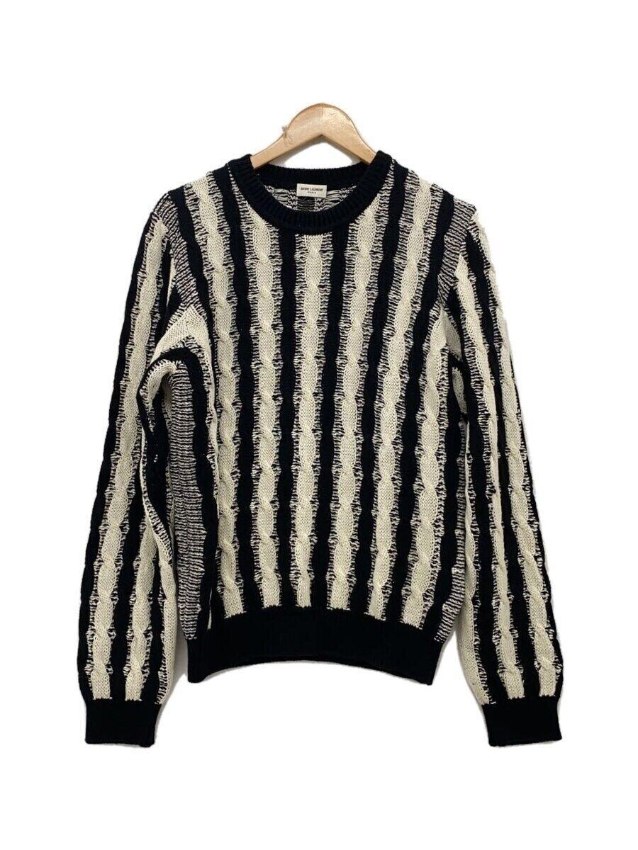 SAINT LAURENT maglia e maglione (spessa) M cotone WHT Kz11 546050 YA2YY