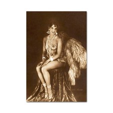 Josephine Baker In Feathers Antique Image 4x6 Art Paper Print