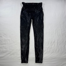 Spanx Leggings Women's Large Black Faux Leather Compression
