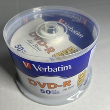 Verbatim Life Series DVD-R Disc Spindle, Pack Of 50 Discs - New Factory Sealed