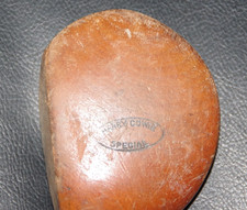 ANTIQUE HARRY COWIE SPECIAL 1900'S WOOD SHAFT GOLF DRIVER CLUB / LEATHER GRIP