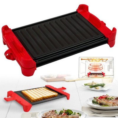 Mikrowelle Grill Mikrowelle Toastie Maker Schnell Frühstück Sandwich Presse Grill Werkzeug