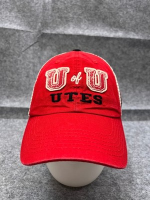 Utah Utes Captivating Hat Cap Snap Back Adult One Size Red Cotton Poly Trucker