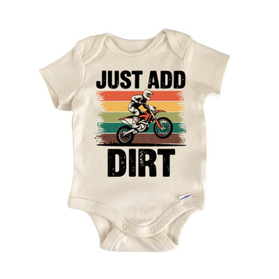 Just Add Dirt Mountain Bike Newborn Baby Onesie  Bodysuit