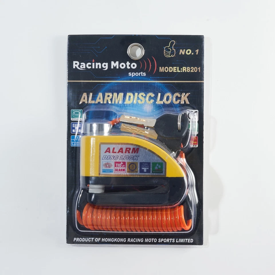 Motorrad Scheibenbremsenschloss Motorradschlösser Anti-Diebstahl 120dB Alarm - Bild 2 von 4