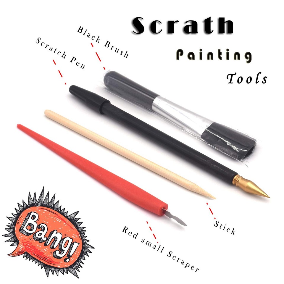 Scratch Art for Adults and Kids-City Landmarks Scratch Painting Craft ...