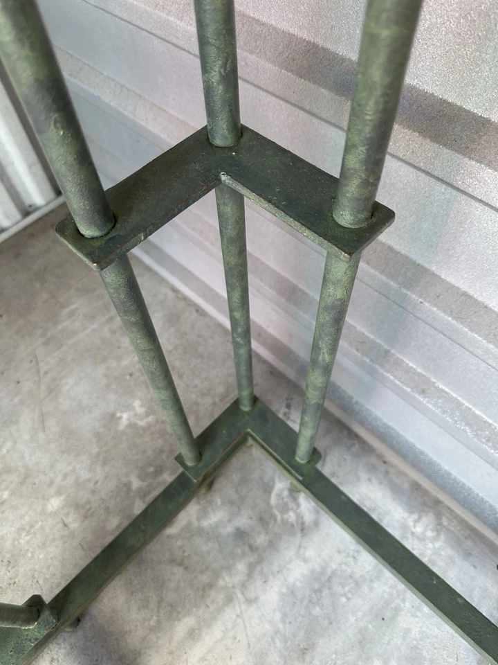 Estantes de hierro y vidrio MCM Walter Lamb Style Etagere Foto 4 de 4