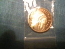 Sitting Bull Medaille 24 Karat Goldauflage