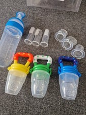 10 Pack Baby Food Feeder Set Baby Fruit Feeder Pacifier Silicone Infant Teething