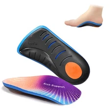 3/4 Orthotics Shoe Insoles for Men Women, High Arch Supports Shoe Inserts for...