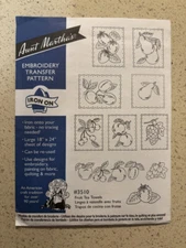 Aunt Marthas Embroidery Transfer Patterns Iron On Blue - MULTIPLE SELECTIONS
