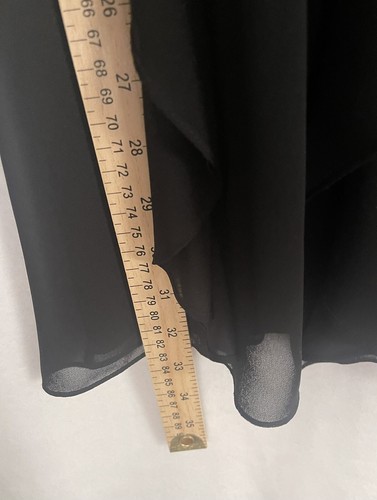 Abito Eliza J donna 8 paillettes nero chiffon volant fiocco festa cocktail - Foto 11 di 11