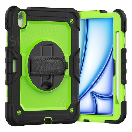 For iPad Air 11 13 Inch M3/M2 Heavy Duty Full Body Case Stand Cover with Strap - Picture 112 of 152