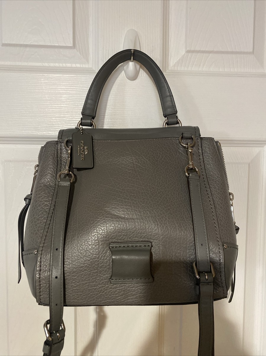 $450 COACH Faye Convertible Backpack F30525 Heather Gray