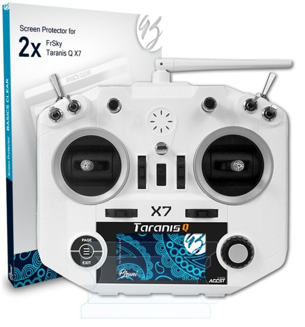 Bruni 2x Protective Film for FrSky Taranis Q X7 Screen Protector Bruni 2x Protective Film for FrSky Taranis Q X7 Screen Protector