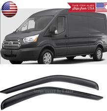 Out-Channel Window Visor Sun Vent Rain Wind Guard Shade Fit 14-Up Ford Transit