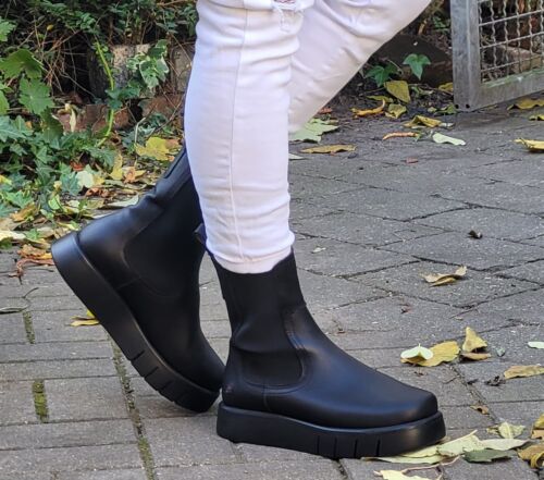 Botín Chelsea Boots The ART Company Malaga 1345 negro cuero auténtico mujer - Imagen 7 de 12