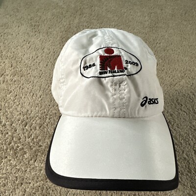 ASICS Hat Cap Adult White Strapback Iron Man Marathon 25th