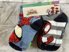 Spidey  Friends Socks Disney Junior Pack of 10 Pair. Size 4T-5T. New w/Tags 