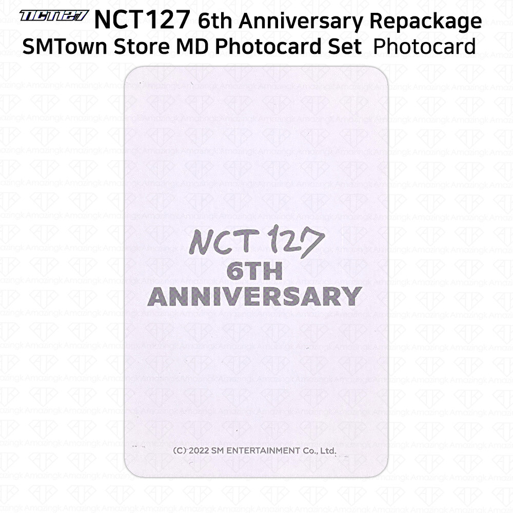 NCT127 6th Anniversary Repackage Photocard Set SMTown Official MD