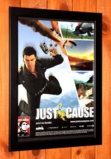 2006 Just Cause Xbox PS2 Ubisoft Promo Rare Small Poster / Ad Page Framed