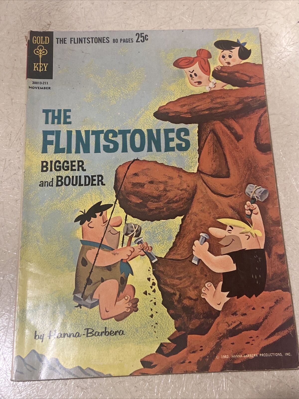 1962 1st Issue " THE FLINTSTONES " GOLD KEY TV CARTOON COMIC BOOK  ORIGINAL