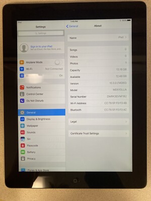 Apple iPad 16gb Wi-fi 9.7in - Black - (md510ll/a) | eBay