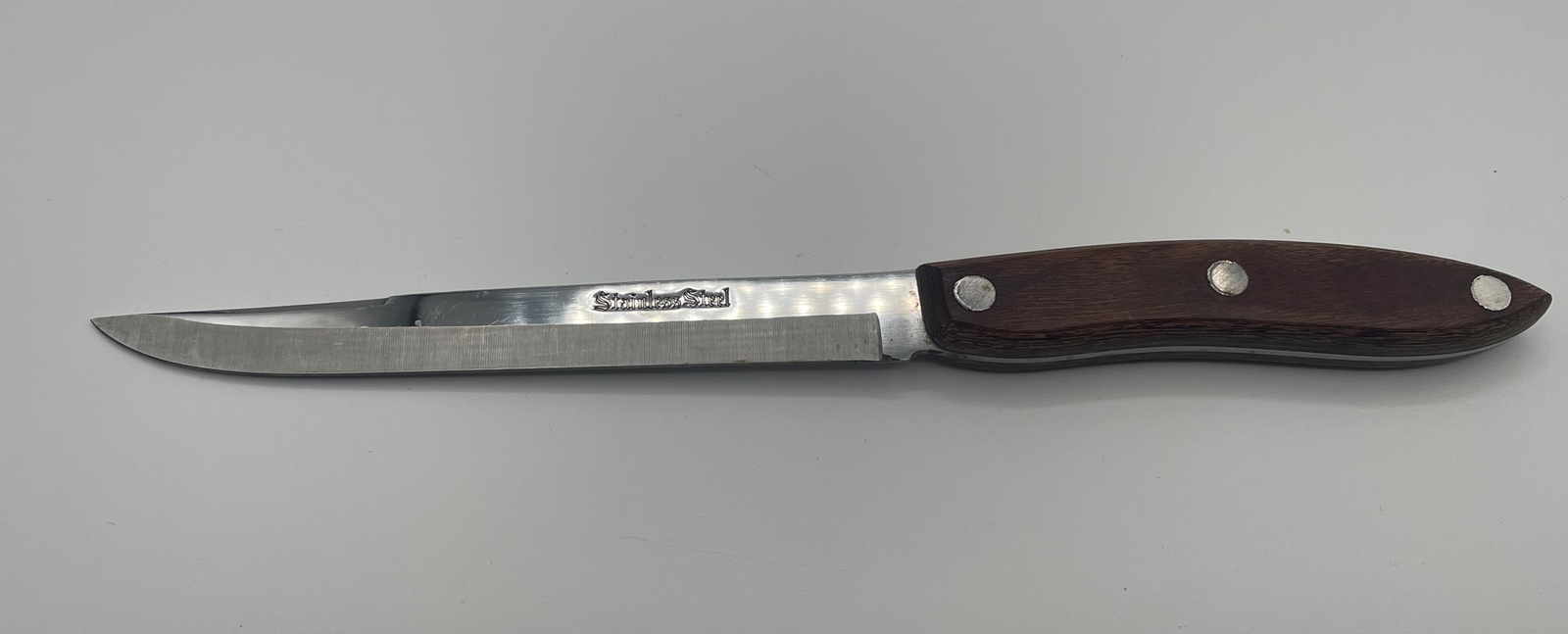 Vintage Interpur Japan Stainless Steel 10” Carving Knife Wood Handle Full Tang eBay