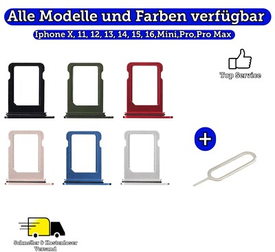 Sim Tray für Apple iPhone 14 13 12 11 Pro Karten Halter Fach Slot Adapter Holder