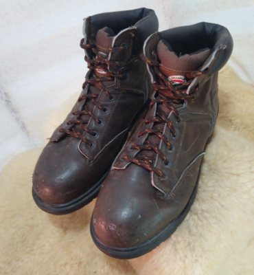Brahma F2413-11 Black Leather Steel Toe Lace Up Work Ankle Boots Mens Size 9 Brahma F2413-11 Black Leather Steel Toe Lace Up Work Ankle  main image 3