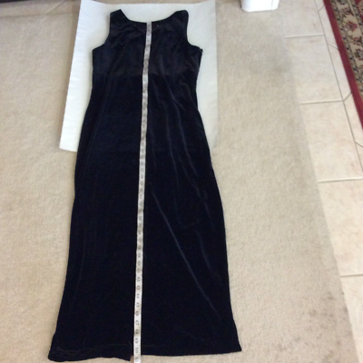 Molly Malloy Evening Black Maxi Formal Dress Velvet With Bow Size 12
