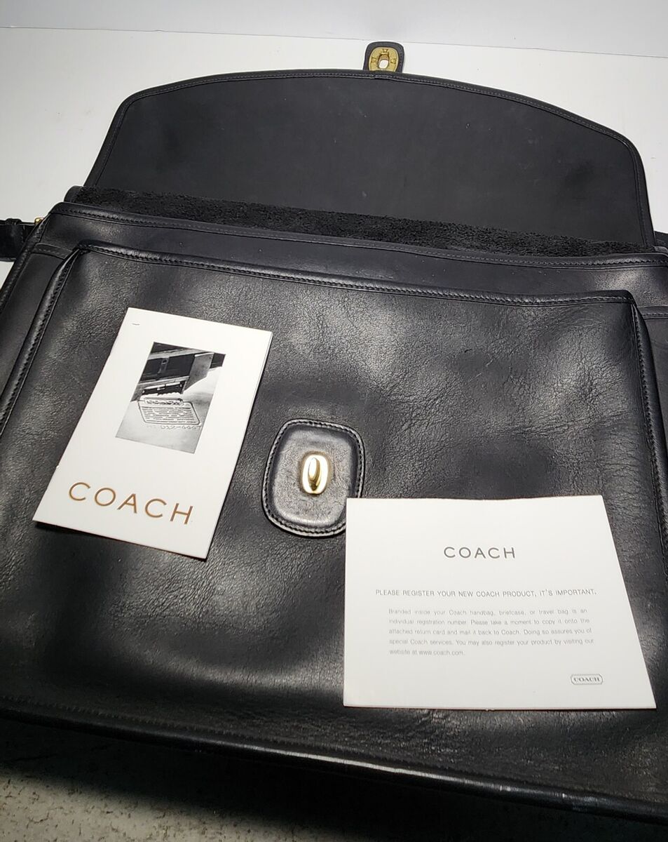 COACH 5266 Beekman Black Leather Bag Briefcase Shoulder COACH 5266 Beekman Black Leather Bag Briefcase Shoulder