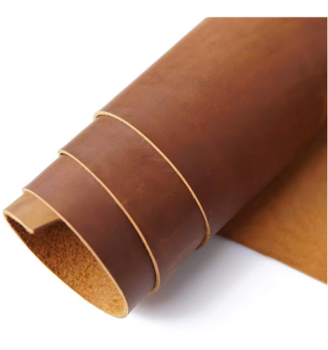 Crazy Horse Leather 2mm Thick Pull-Up Cowhide First Layer of Vintage Oil Tanned - Picture 3 of 11