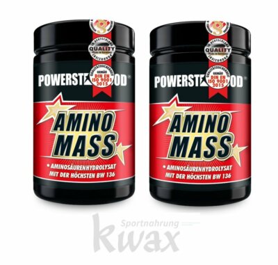 (EUR 58,43/kg) 2er Pack Powerstar Food Amino Mass Tabletten 2 x 500 Stück