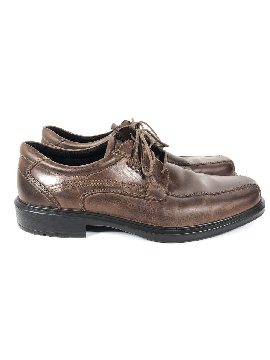 ECCO Shoes Mens 11.5/ EU45 Leather Bicycle Toe Lace-Up Brown  display picture 2