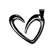 Women's Stainless Steel Open Heart Pendant