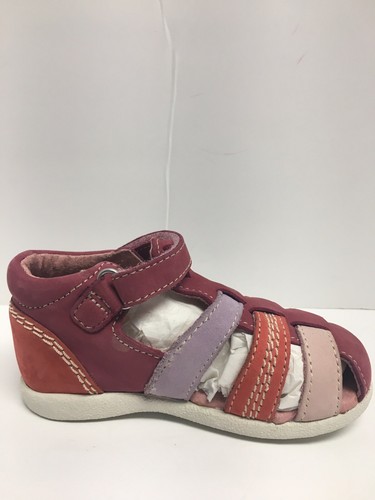 Kickers Babysun Sandals Pink Lavender Sz 23 Super Soft Leather Adjustable Strap - Picture 8 of 11