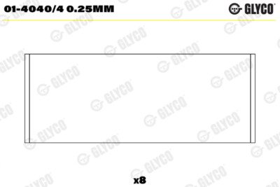 GLYCO 01-4040/4 0.25mm Big End Bearings for CATERHAM,FORD,FORD ASIA & OCEANIA,FO