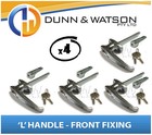 <!--F#f_0-->Chrome Plated Front Fixing 'L' Lock / Handle (Trailer Caravan Canopy Toolbox) x4<!--F/-->