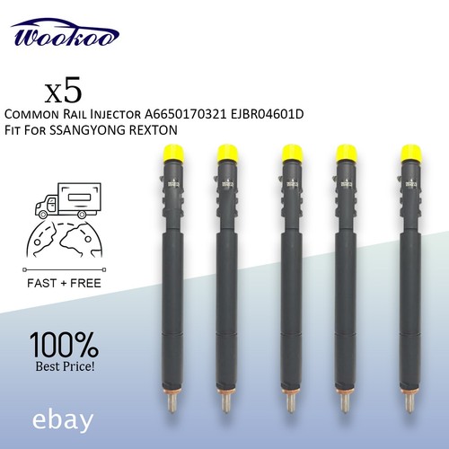 5 Pcs Diesel Injector Assy For Ssangyong Rexton 2.7 Xdi A6650170321 Ejbr04601d