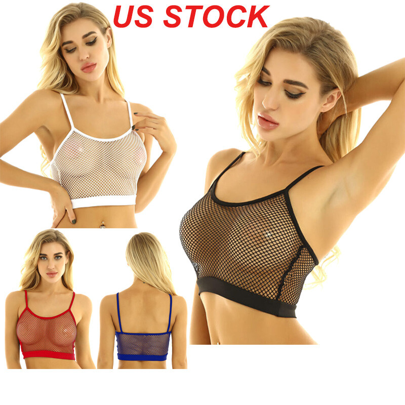 LinvMe Women's Mesh Belly Dance Bodysuit – Sheer Open Bust Cami Top For Dance & Performance