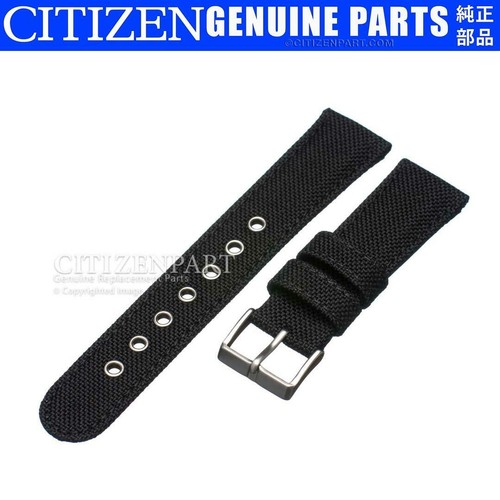 Citizen 22mm Watch Band Eco-Drive BV1085-06E CA0255-01E Black Nylon Canvas  Strap | eBay
