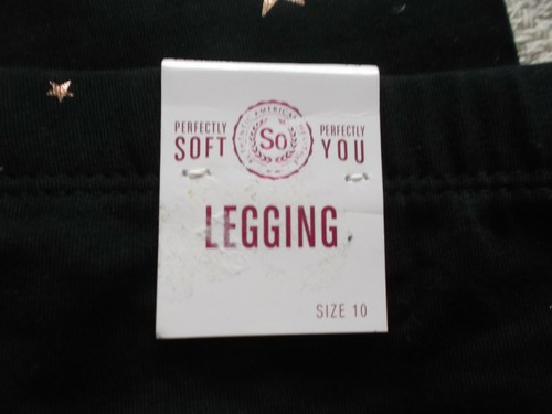GIRLS SO BLACK WITH COPPER UNICORN LEGGINGS - SIZE 10 - NEW WITH TAGS - Picture 5 of 5