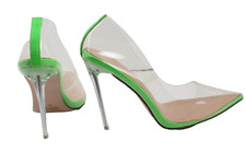Chase & Chloe Green Clear Transparent Pointed...