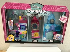 NEW DISNEY DOORABLES BELLE BOOKSHOP, MAD HATTER TEA SHOP & ELSA ICE RINK
