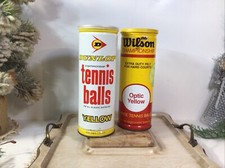 Vintage Tennis Balls Dunlop New/ Sealed Wilson Optic Yellow READ